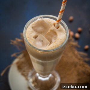 Make this thick and creamy Peanut Butter Shake in under 5 minutes using just 3 ingredients (vegetarian, gluten-free).