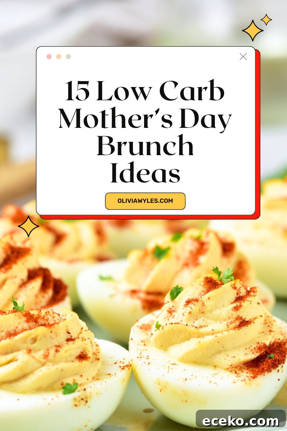 Low Carb Mothers Day Brunch Ideas Pin Image