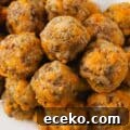 Keto Sausage Balls top down view