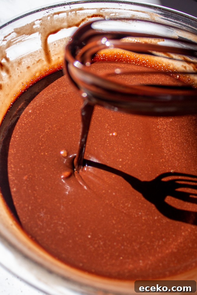 chocolate cake batter