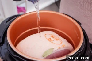 Honey-Glazed Roast Gammon Joint Recipe 12 water added to boneless gammon joint in a pressure cooker