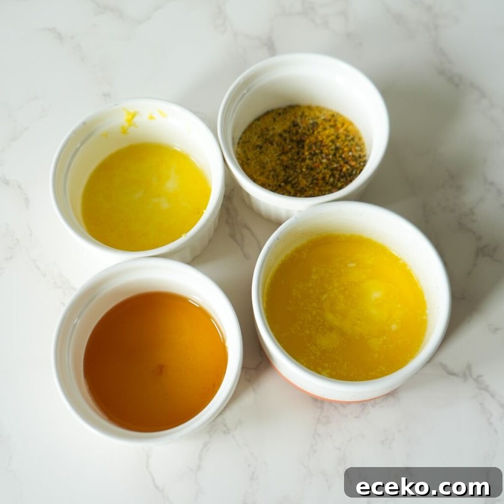 Ingredients for lemon pepper wings.