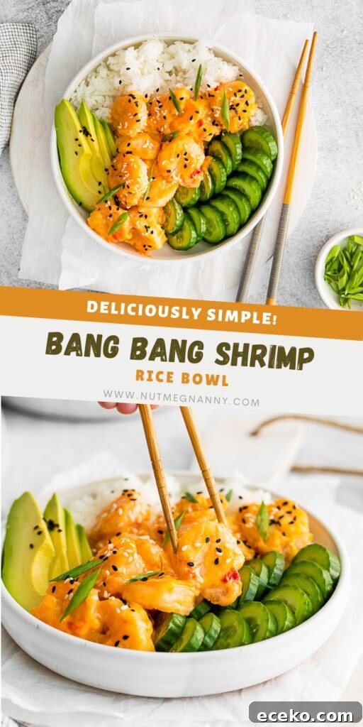 Bang Bang Shrimp Bowls pin for Pinterest. 