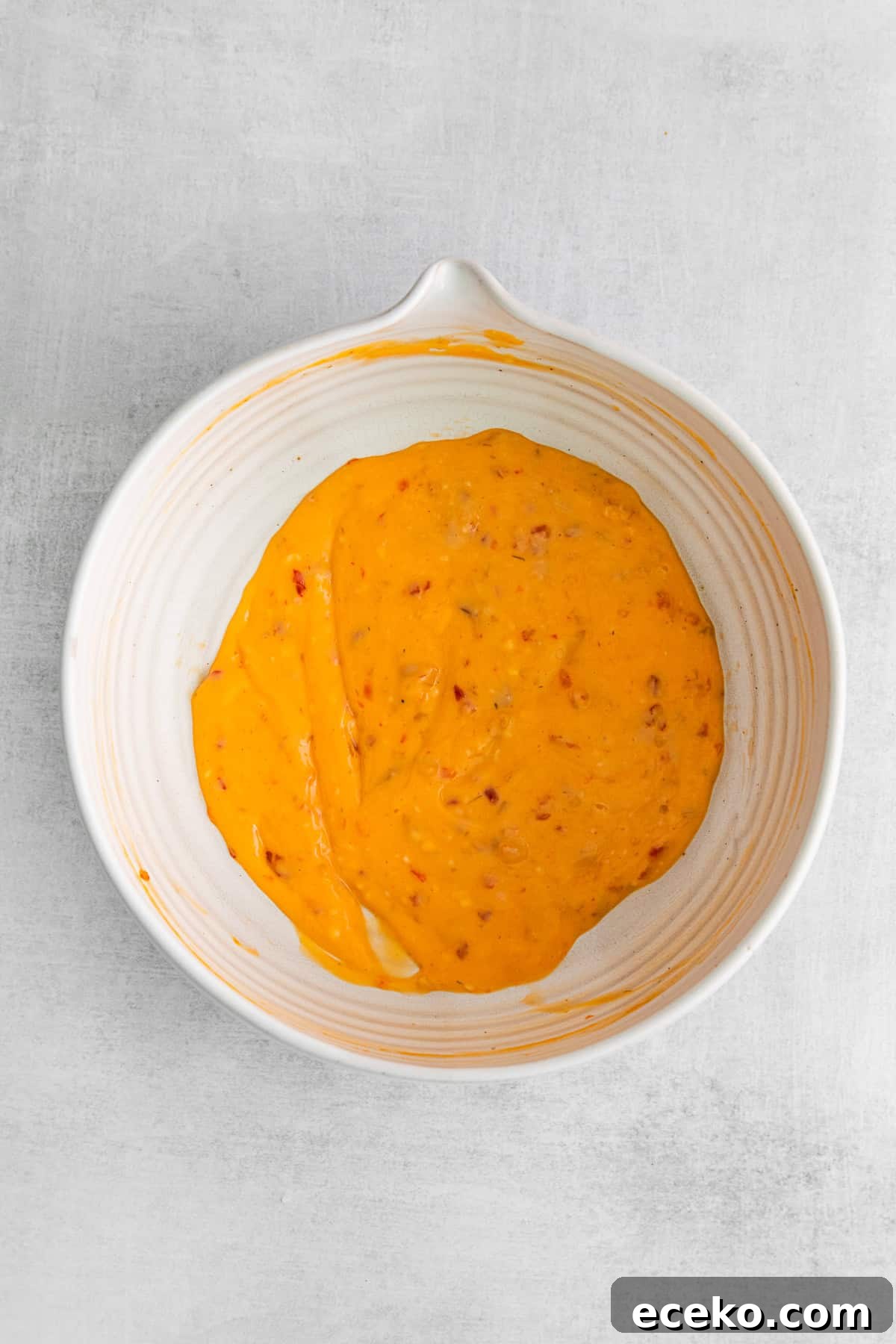 bang bang sauce in a bowl. 