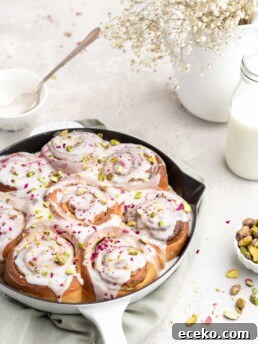 Buttery rich brioche dough is smothered in a creamy, nutty pistachio paste in these Cardamom Pistachio Rolls