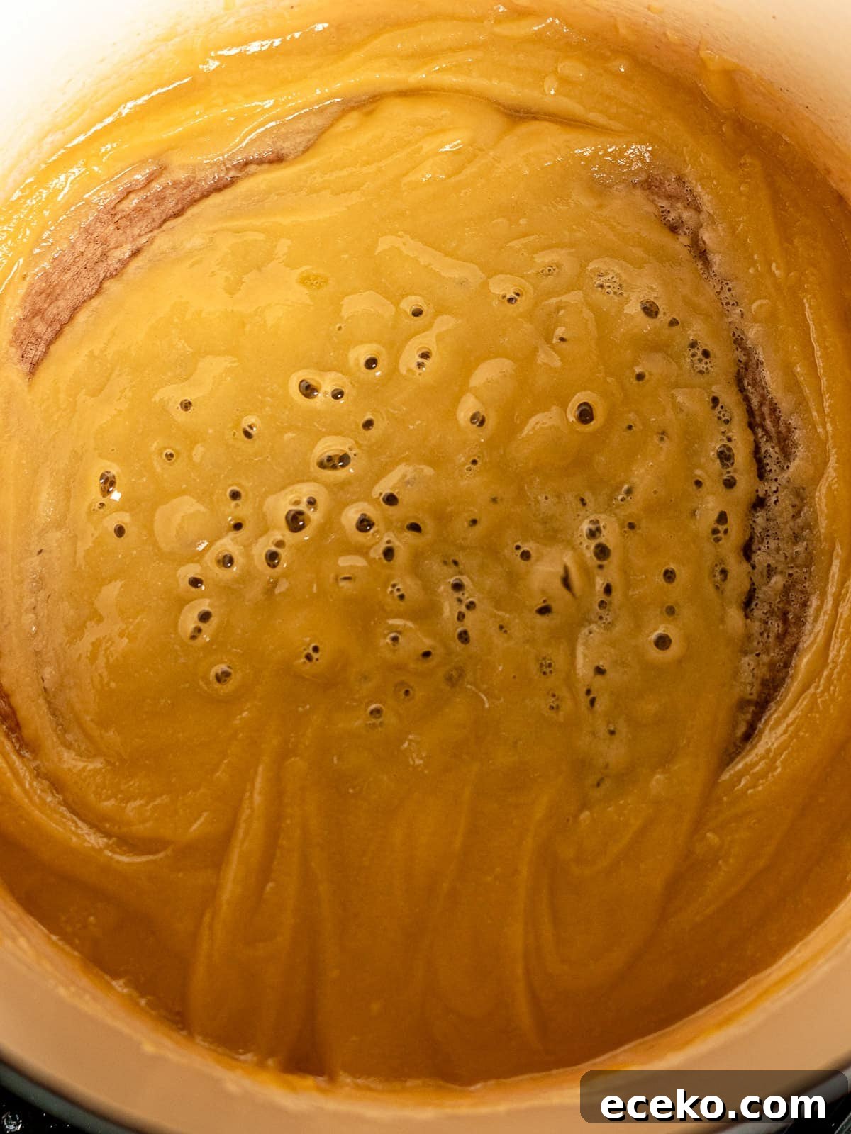Butter and flour whisked in a large pot.