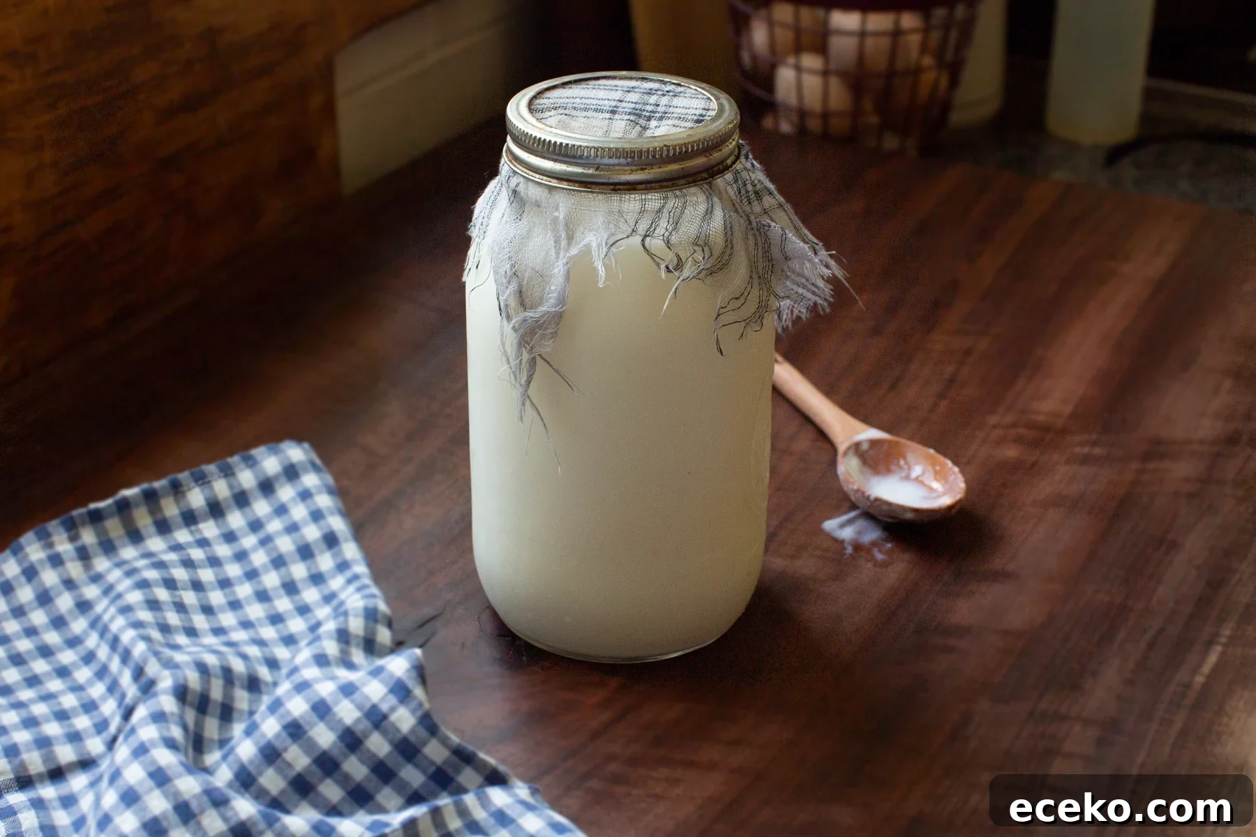 milk kefir fermenting