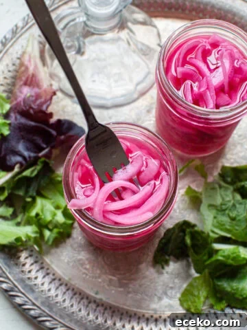 pickled red onions in brine