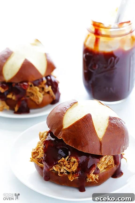2-Ingredient Slow Cooker BBQ Shredded Chicken