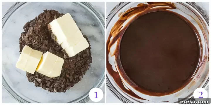 Fudgy Flourless Chocolate Brownies — Moist & Decadent Recipe 4 how to melt chocolate for brownies
