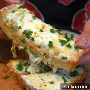 Cheesy gochujang garlic bread