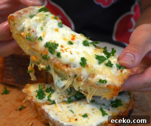 Finished garlic bread