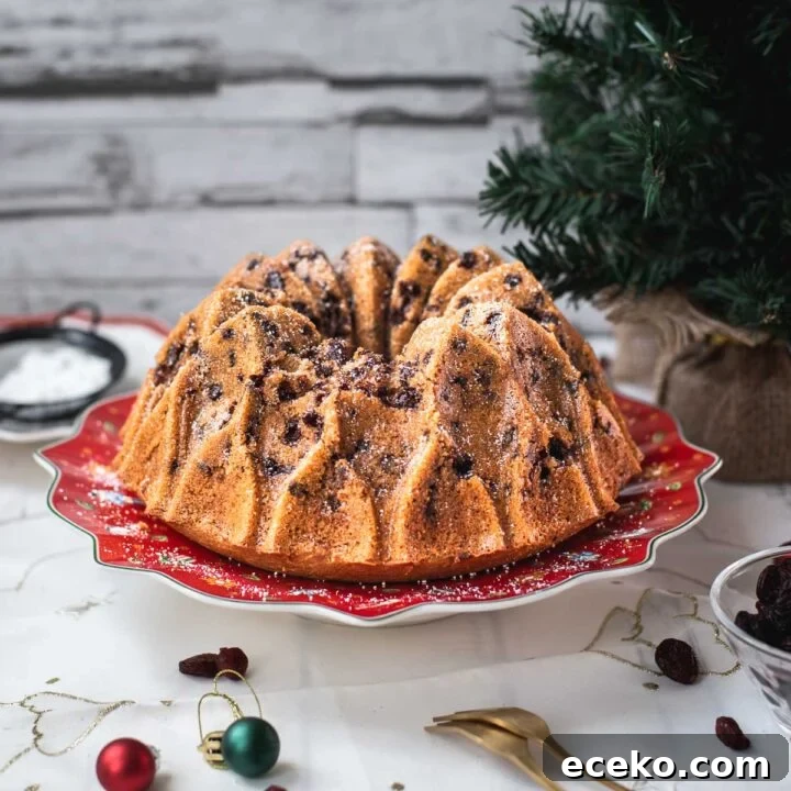 Chocolate Peppermint Crinkle Cookies Recipe for the Holidays 23 Gorgeous cranberry bundt cake with chocolate chips, cinnamon, and of course dried cranberries. Placed on a red plate.