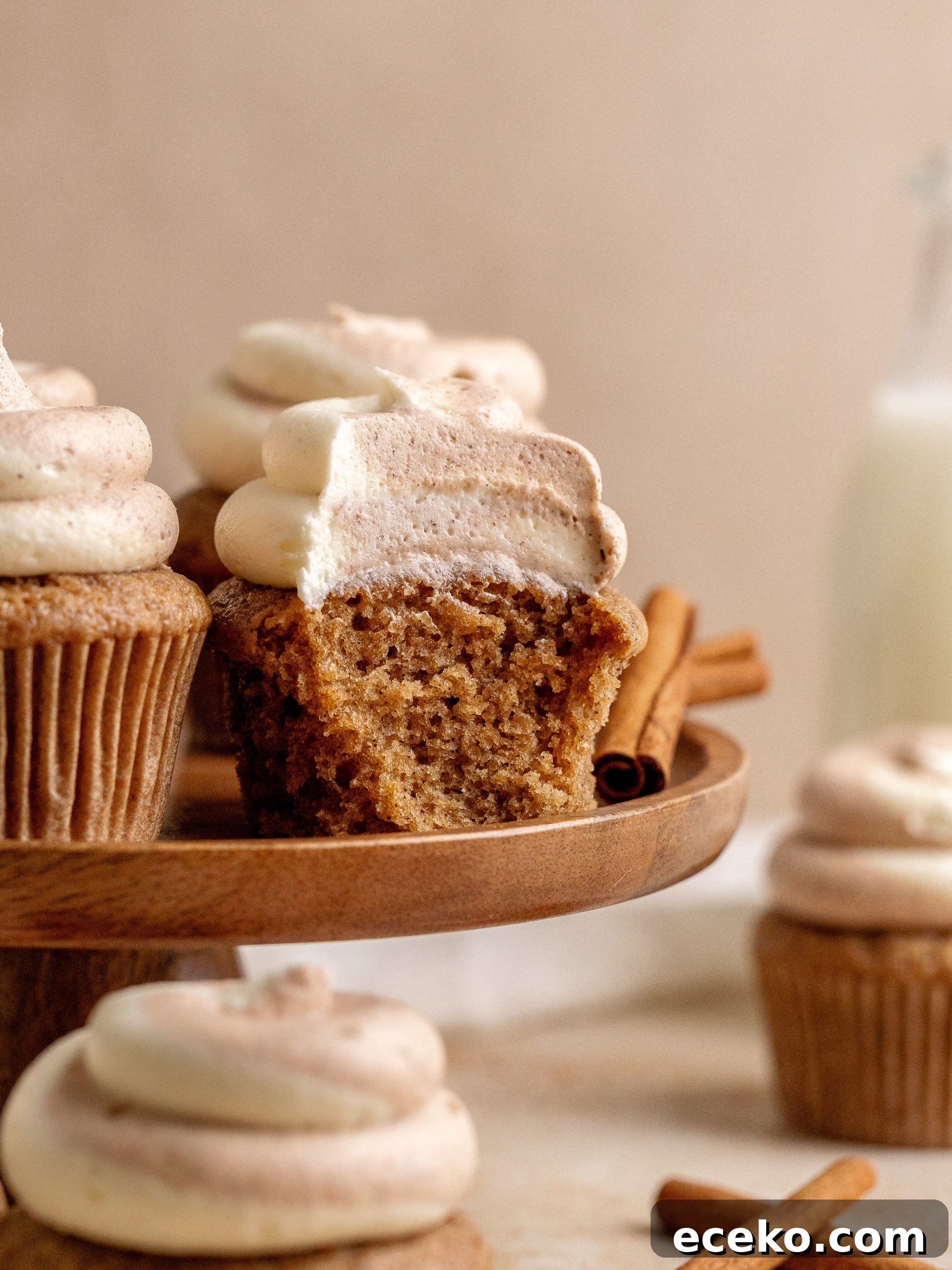 Ultimate Moist Cinnamon Cupcakes Recipe for Perfectly Spiced Treats 3 Cupcakes close-up