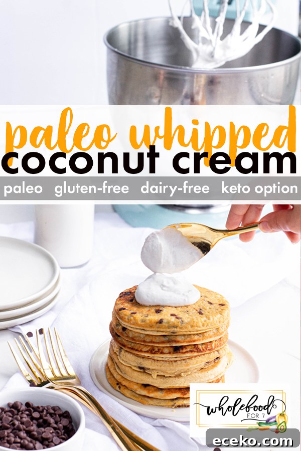 Paleo Whipped Coconut Cream - Gluten-free, dairy-free, with keto-options