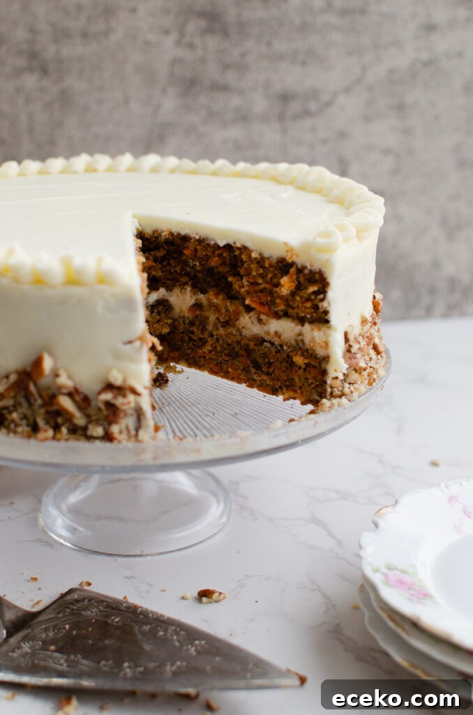 Moist Carrot Cake Recipe with Cream Cheese Frosting 9 img 3257 8