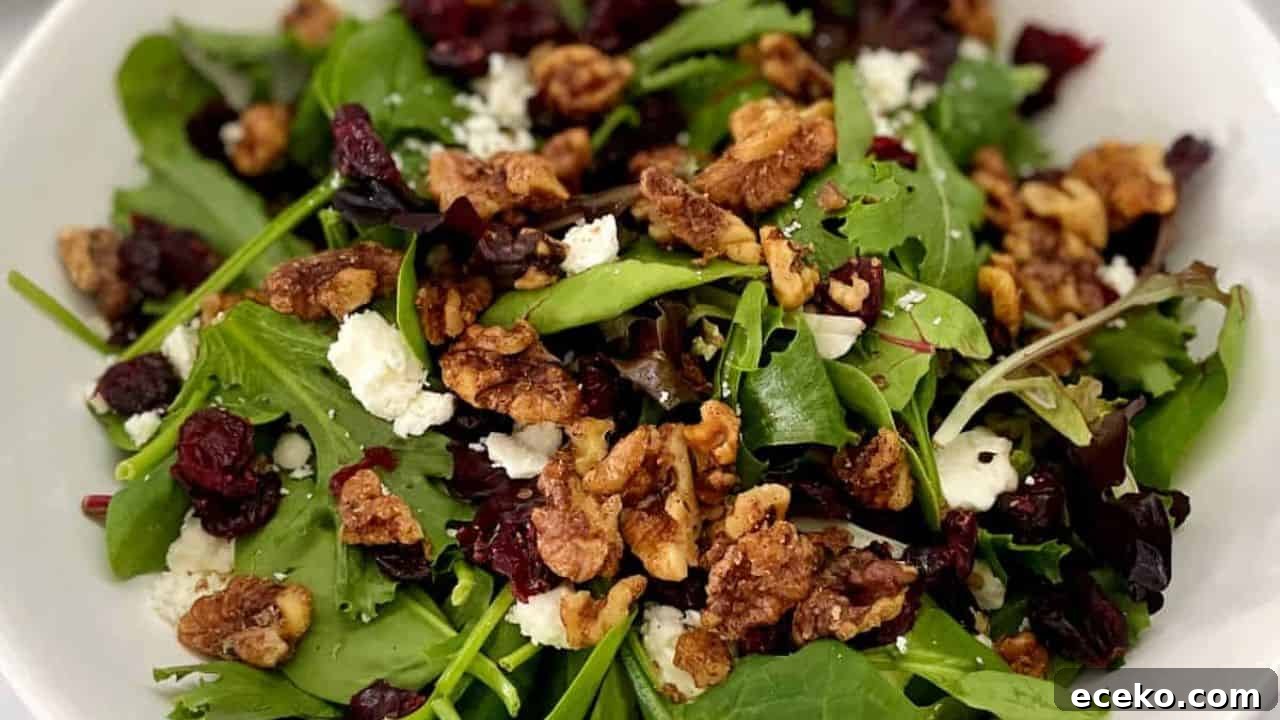 Cranberry Walnut Feta Salad