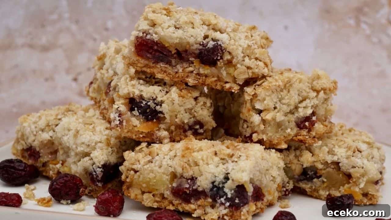 Cranberry and Apple Crumble Bars