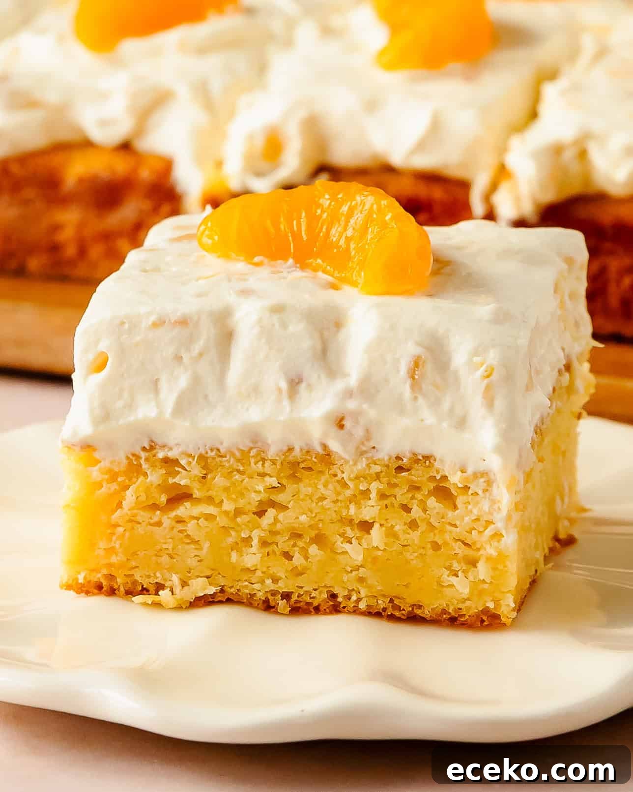 Mandarin Orange Cake with Sweet Citrus Glaze 2 Mandarin orange cake is a soft, tender and moist yellow cake filled with a sweet mandarin oranges topped with a creamy pineapple frosting This mandarin orange cake recipe is quick, easy to make and is the perfect refreshing cake to enjoy all year long.