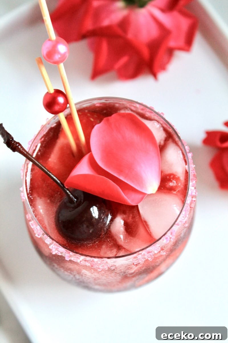easy valentines day drinks with cherry