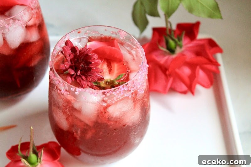easy prosecco champagne valentines day drinks with cherry