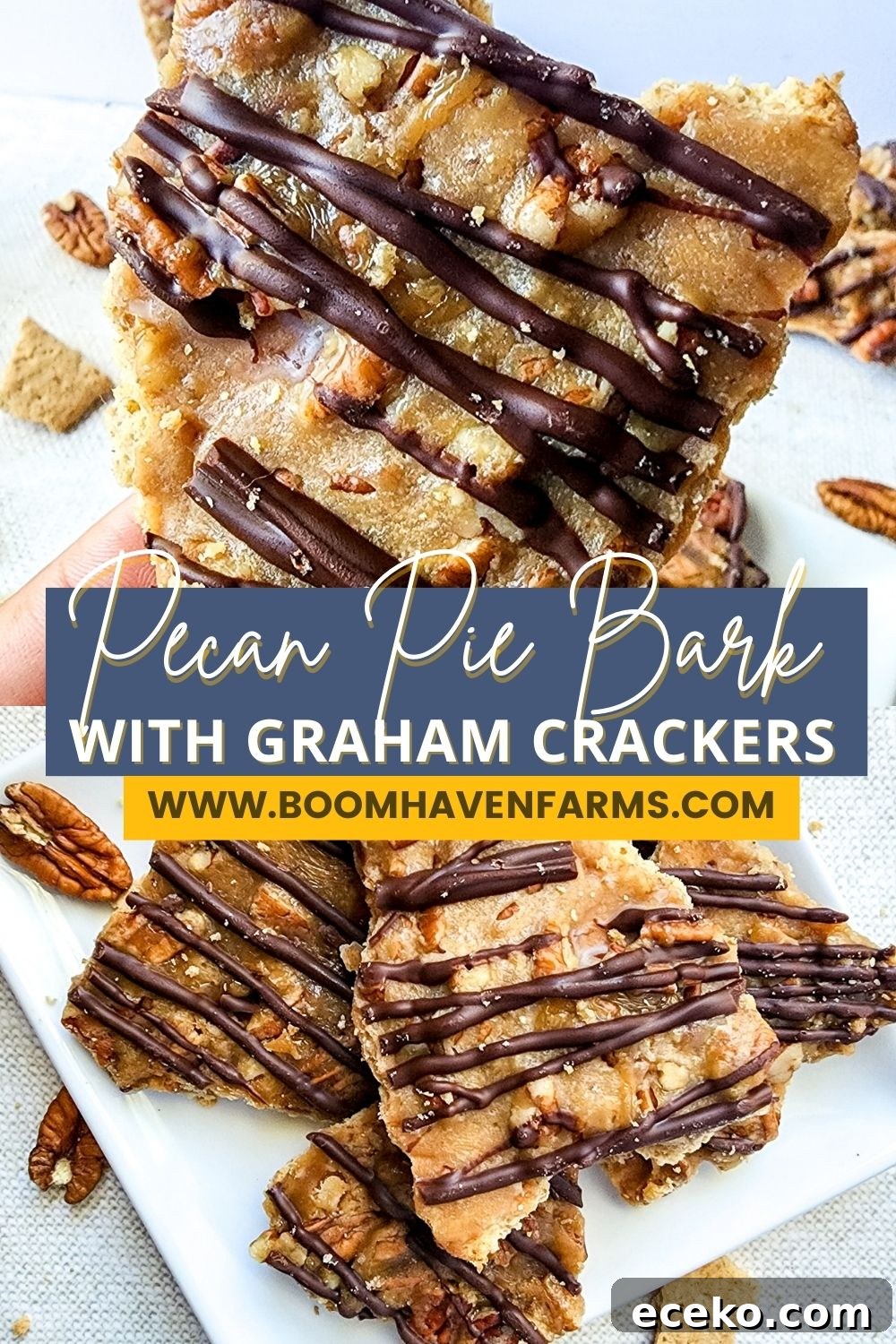 Pecan Pie Bark with Graham Crackers — 5-Ingredient Dessert 10 img 3788 11