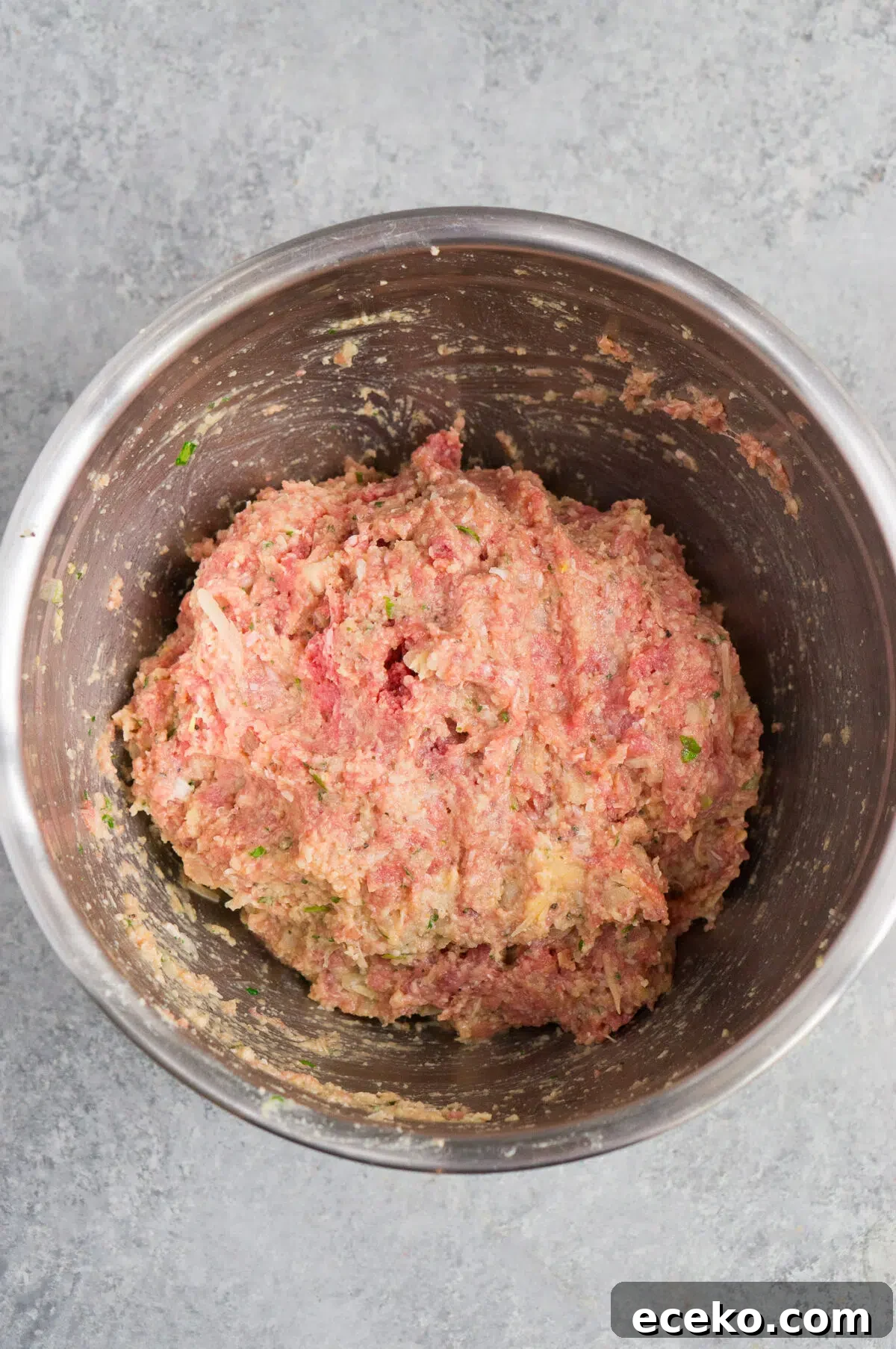 meatball mixture in a bowl