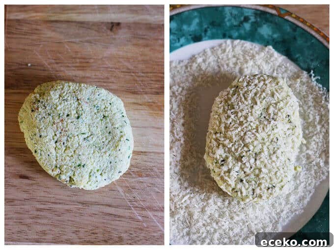 Chickpea Egg Fritters close-up