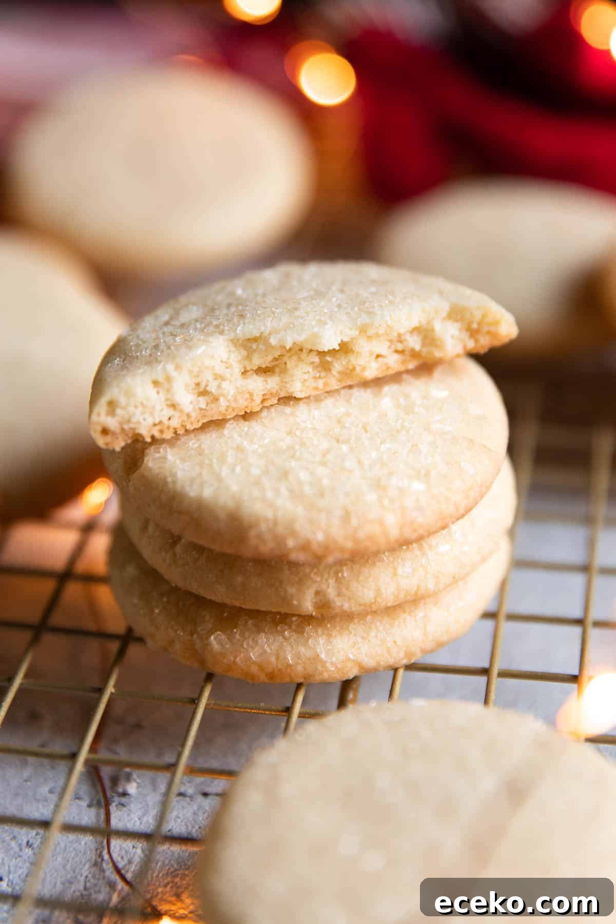 stack of butter cookies