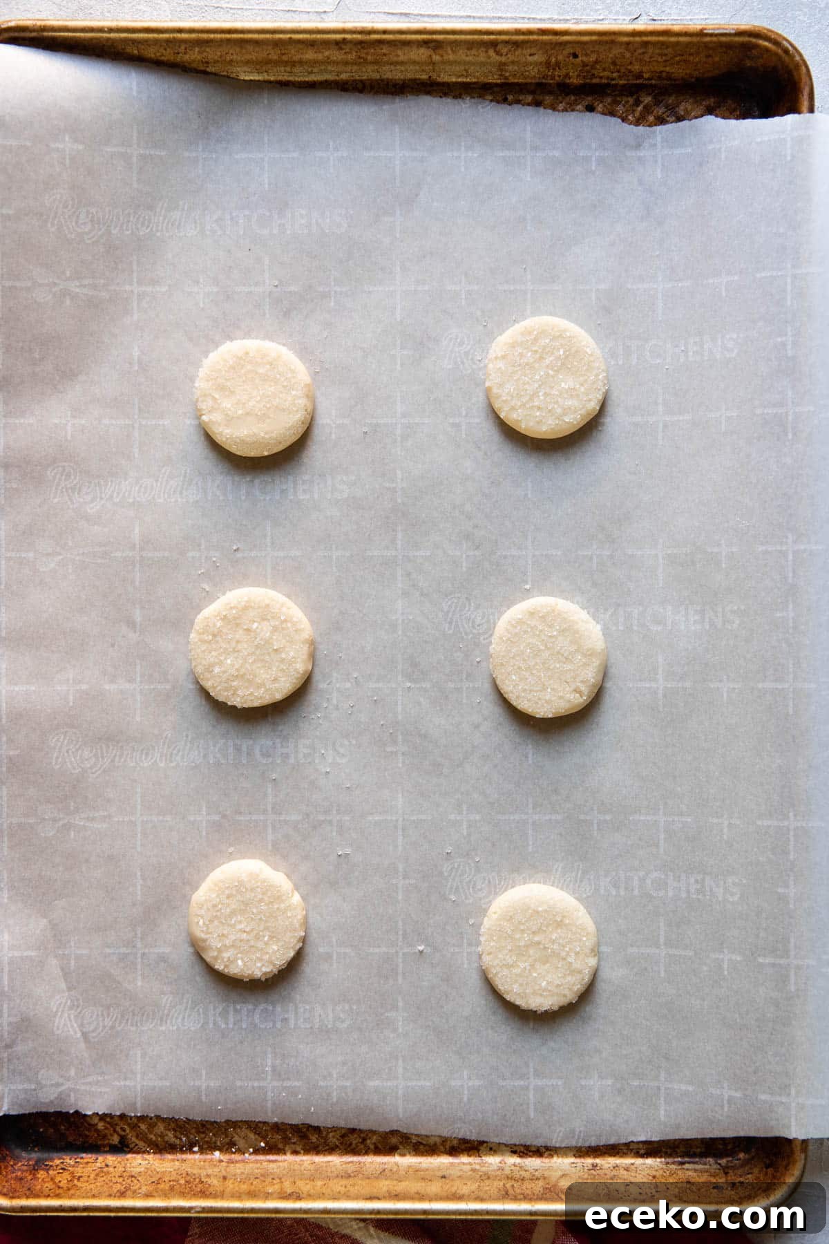 butter cookies before baking