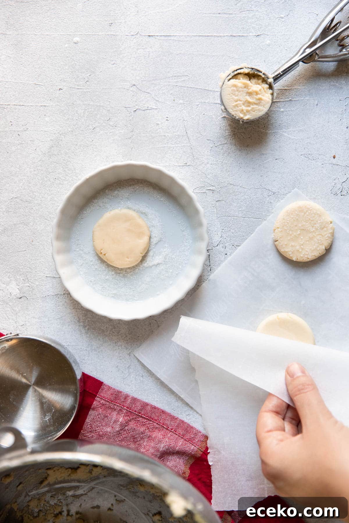 butter cookies before baking