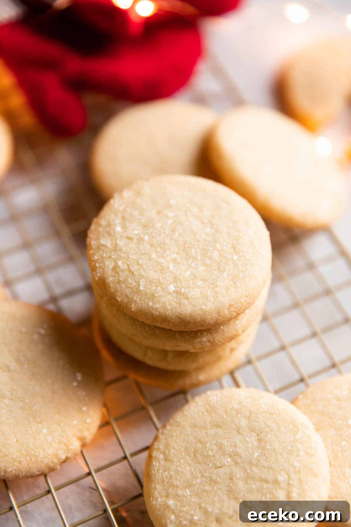 stack of butter cookies