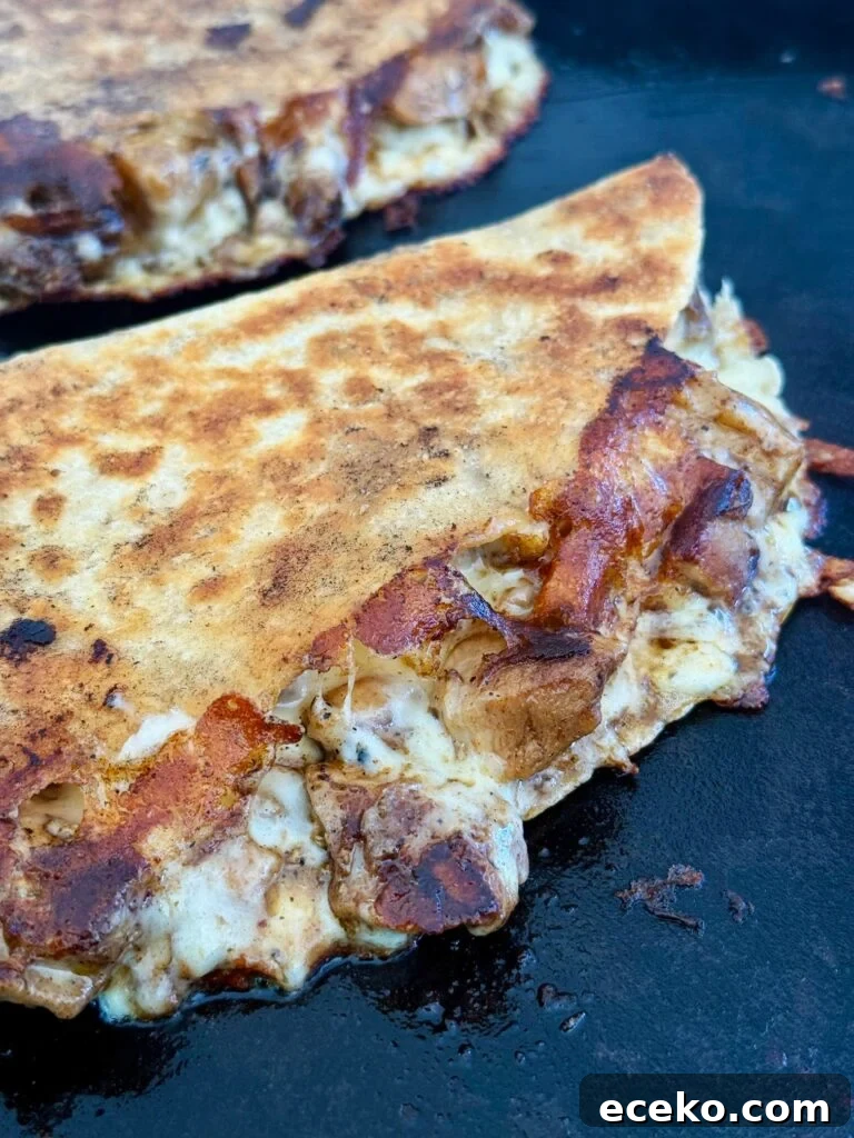 Blackstone Chicken Chorizo Pineapple Quesadillas