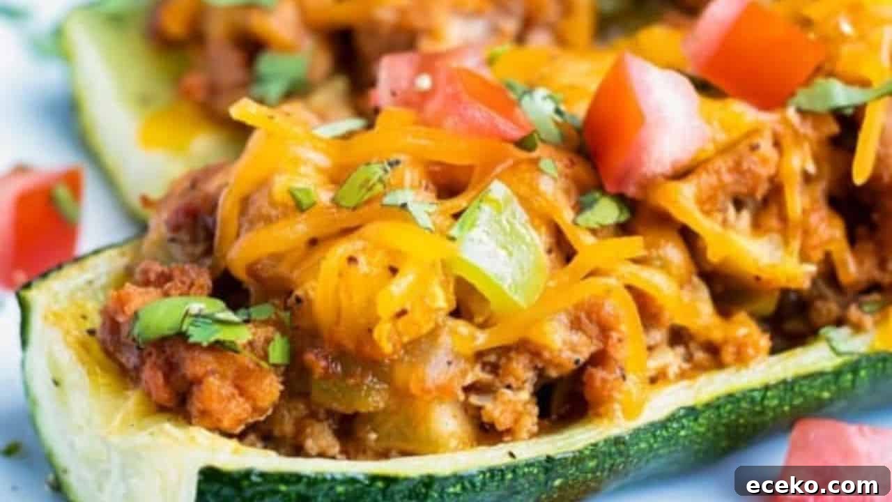 Mexican Stuffed Zucchini Boats