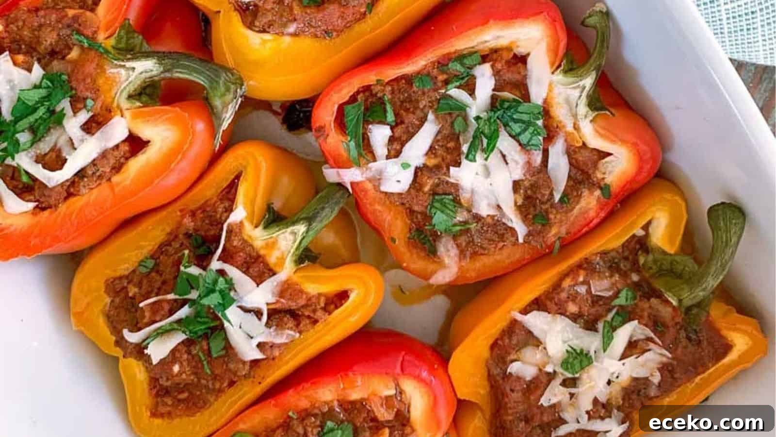Stuffed Bell Peppers Without Rice
