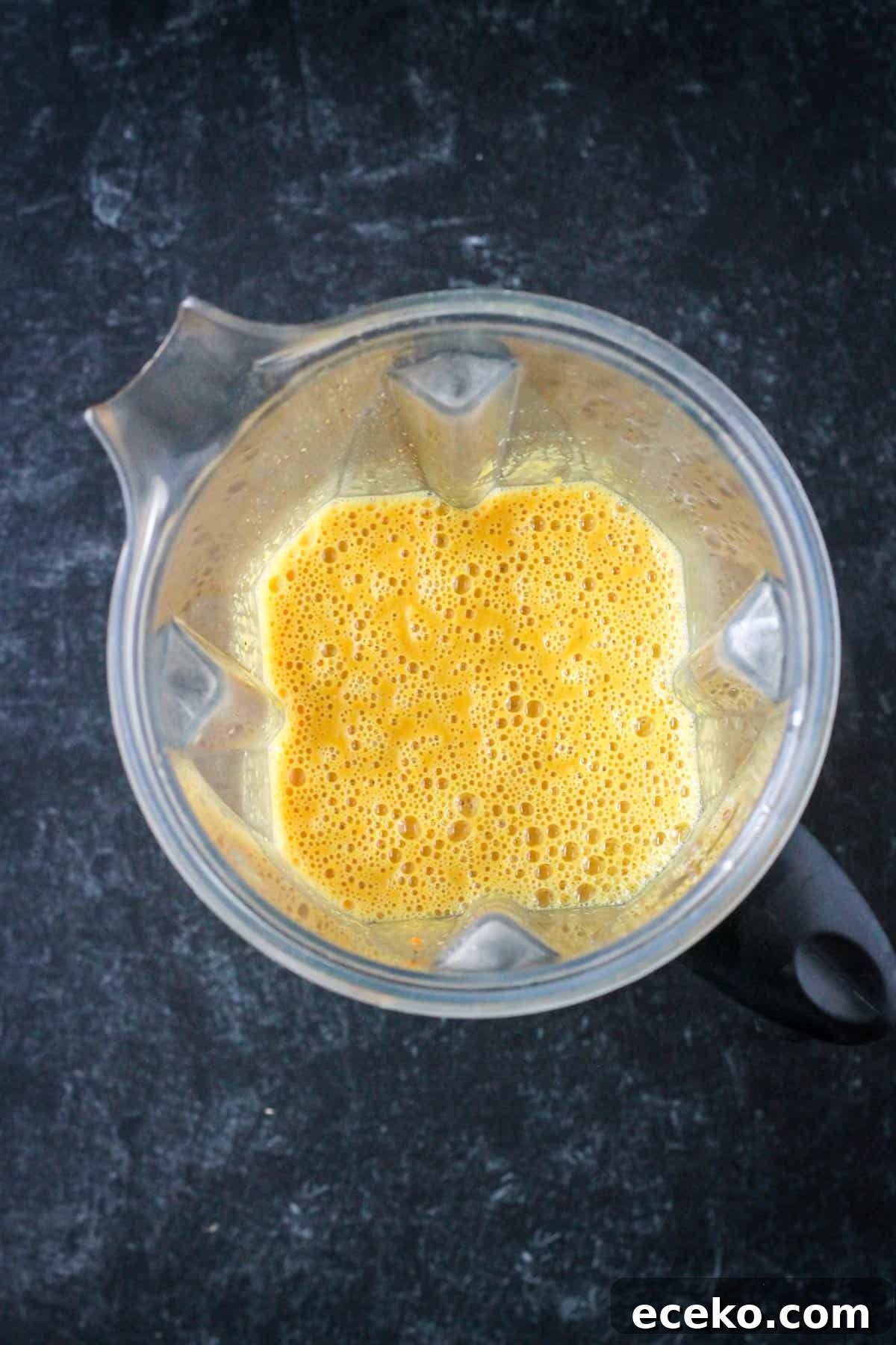 Creamy Coconut Curry Corn Soup Recipe 7 Soup puréed in a blender.