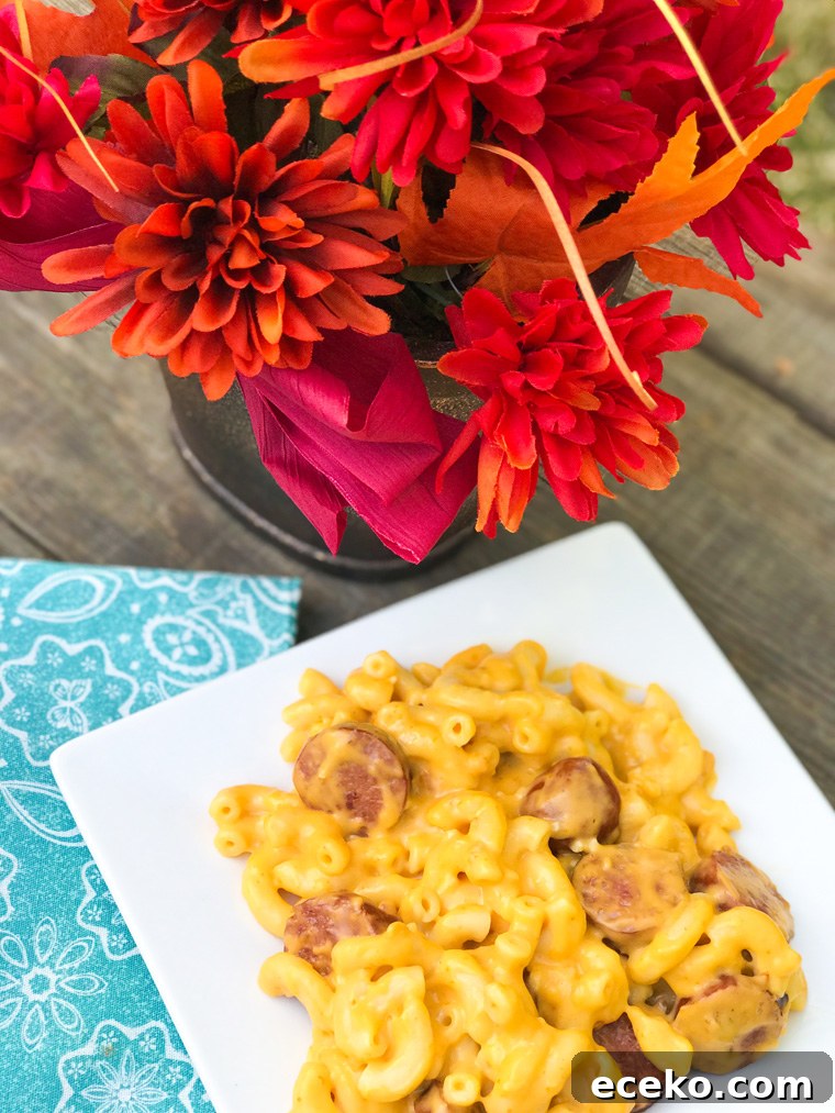Creamy Pumpkin Sausage Mac and Cheese Recipe 4 Pumpkin Sausage Mac and Cheese