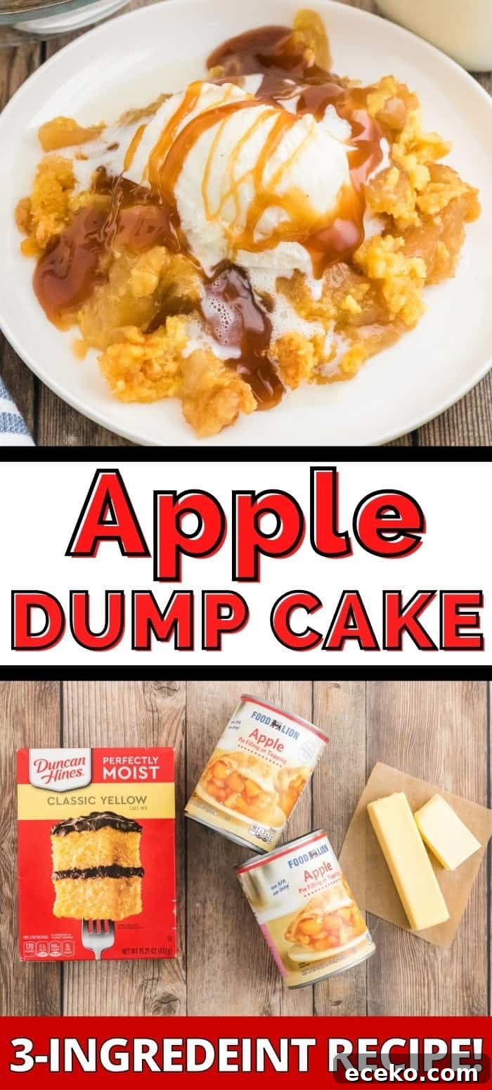 3-Ingredient Apple Dump Cake Recipe: Quick Crowd-Pleasing Dessert 12 Apple Dump Cake Pin