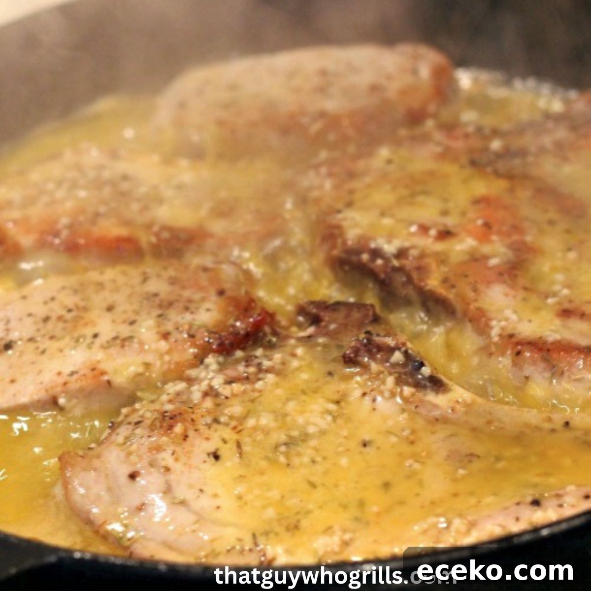 Garlic Butter Pork Chops in a Cast Iron Skillet Recipe 2 Garlic Butter Cast Iron Pork Chops