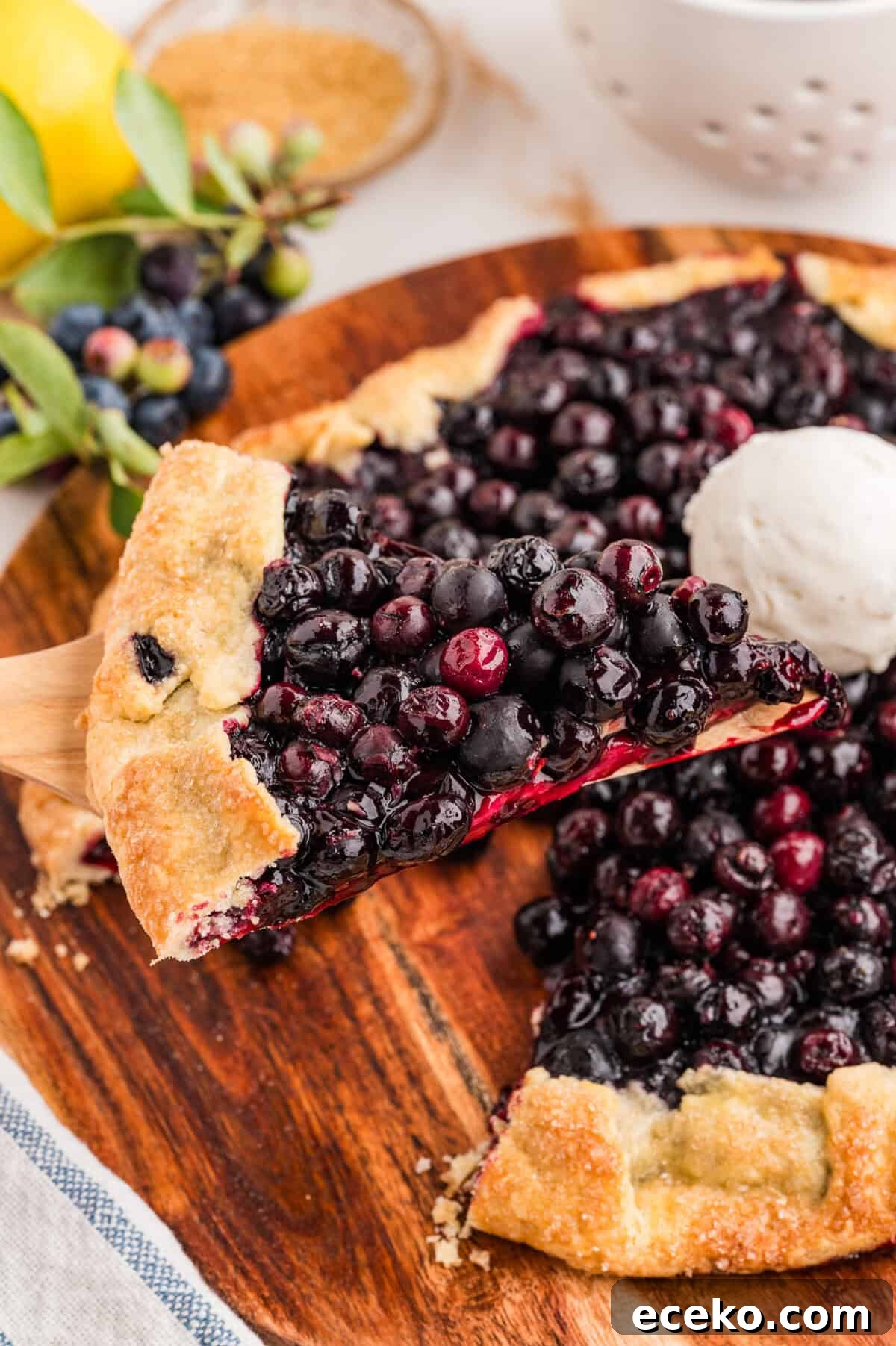 Blueberry galette