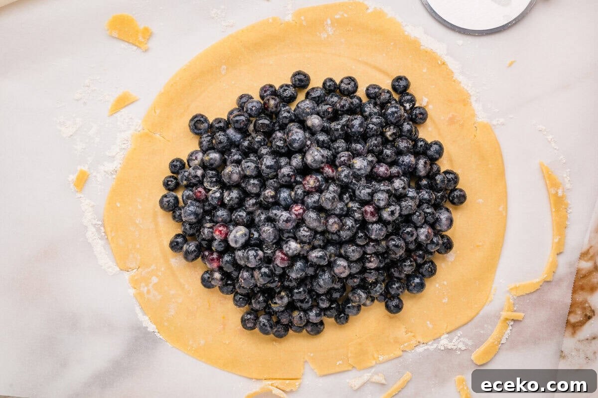 Pleated galette edges