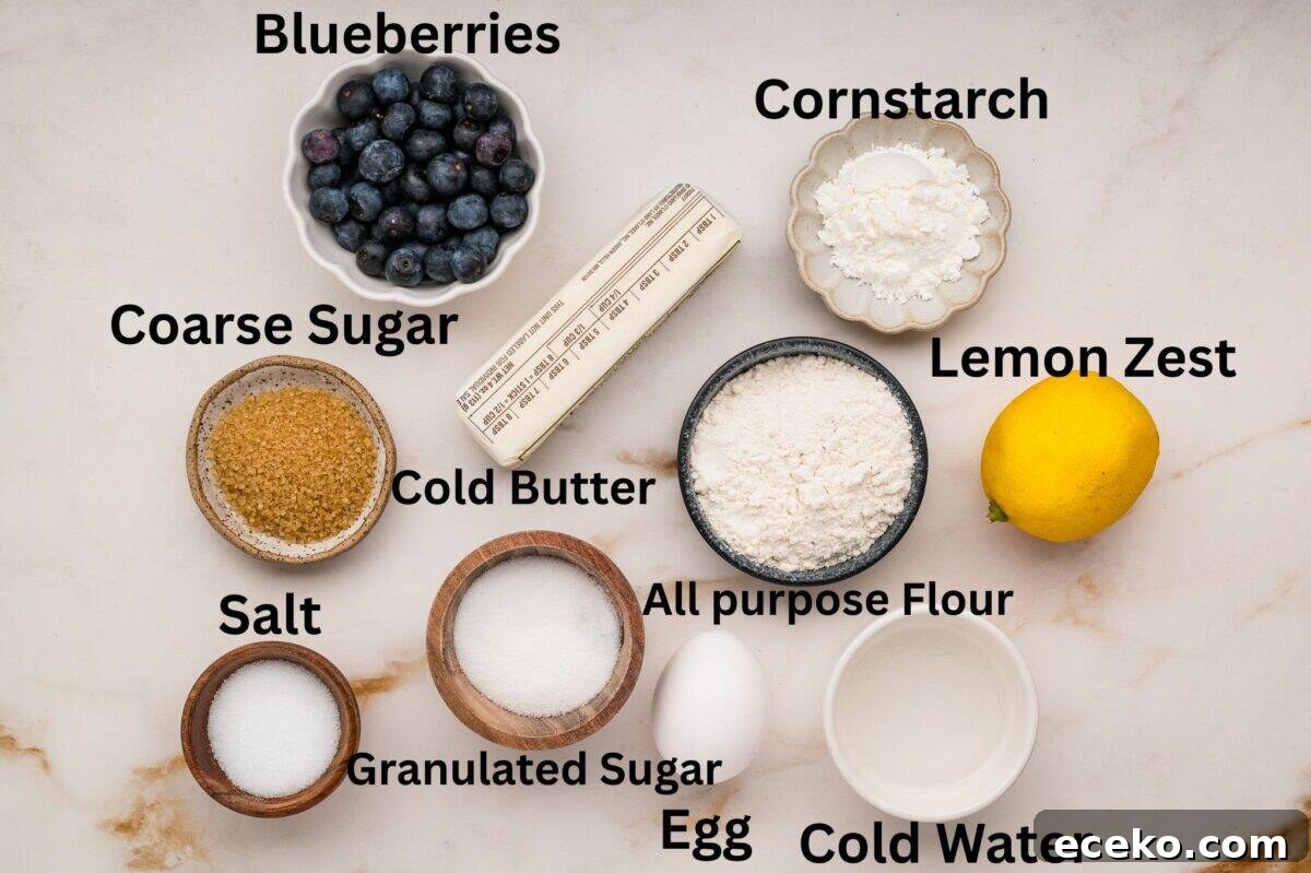 Blueberry Galette Ingredients