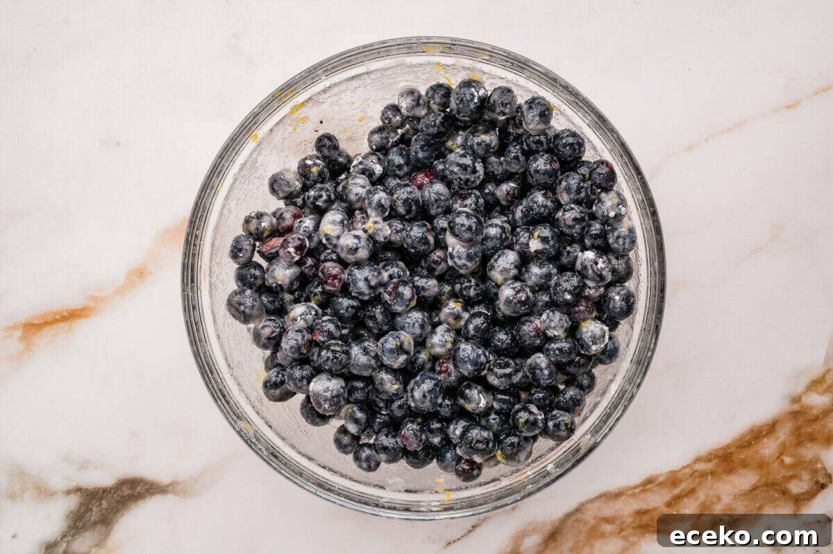 Blueberry filling ready