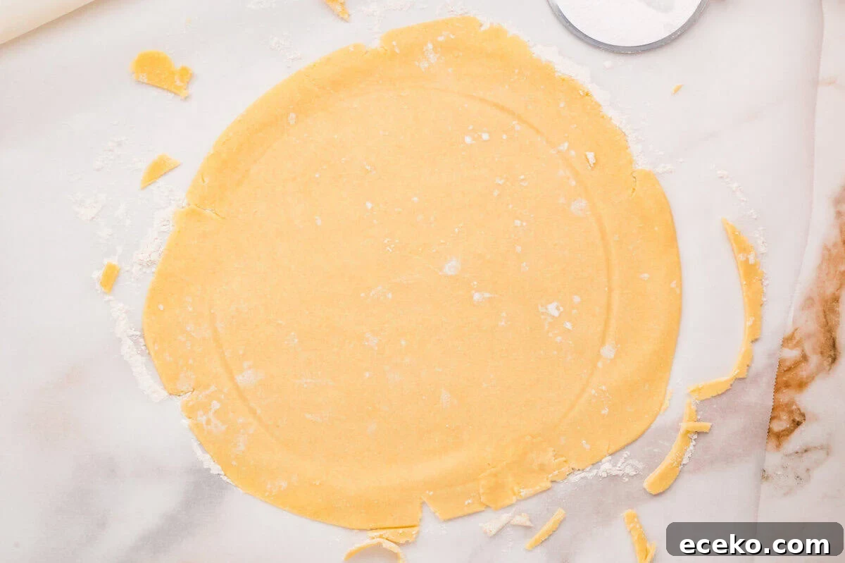 Dough rolled and filled