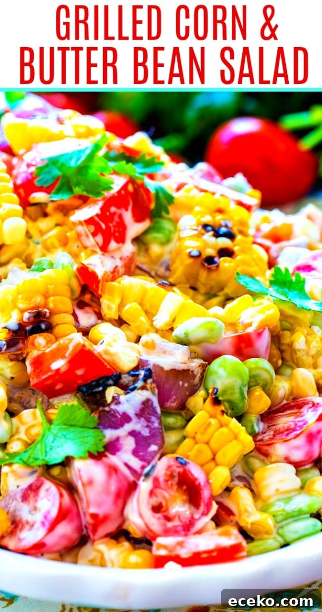 close-up of Grilled Corn Salad