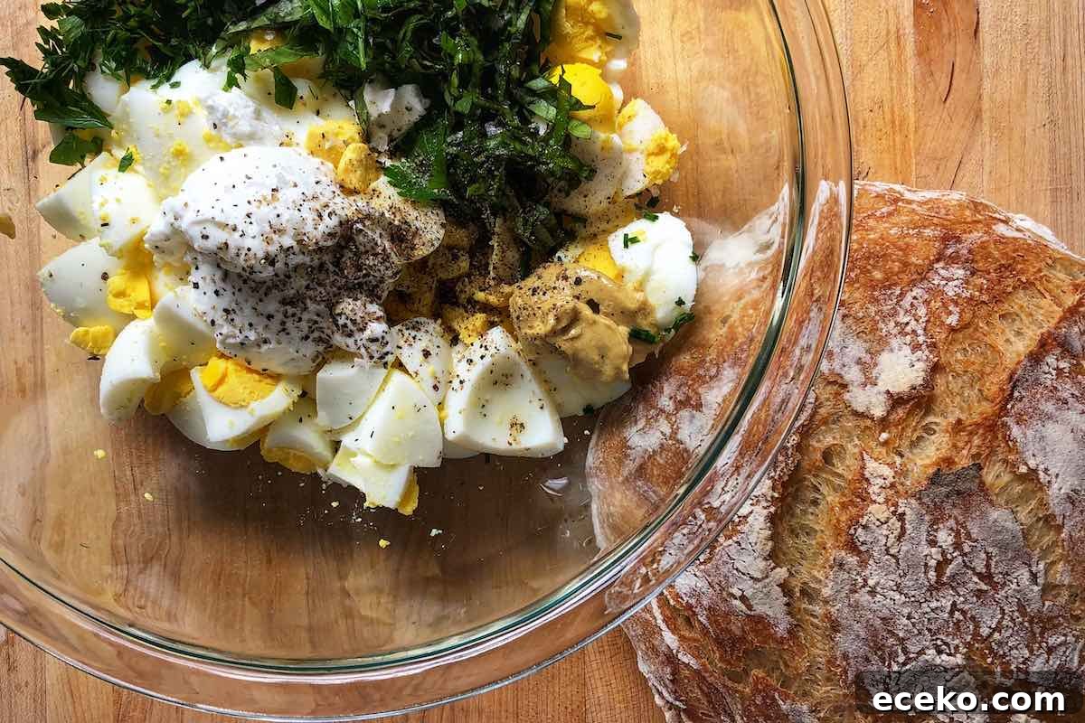Lemony Herb Egg Salad (No Mayo, Zero Weight Watchers Points) 6 img 5475 7