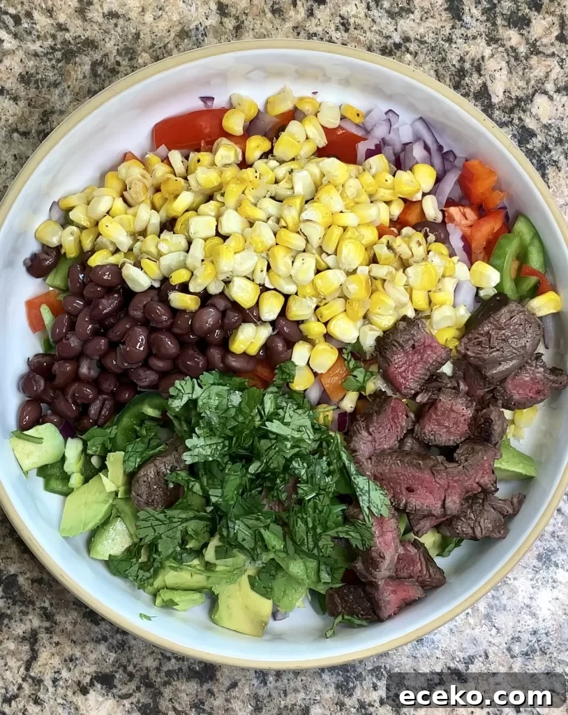 Grilled Steak and Roasted Corn Salad