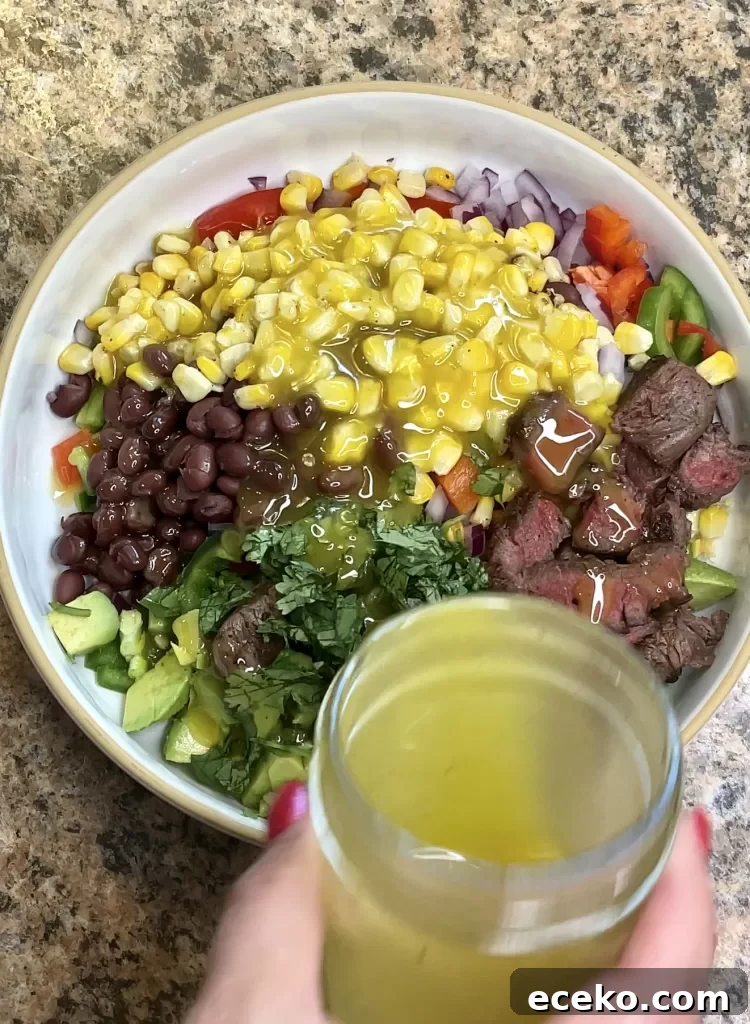Grilled Steak and Roasted Corn Salad