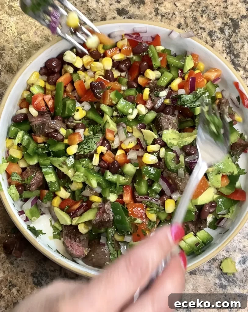 Grilled Steak and Roasted Corn Salad