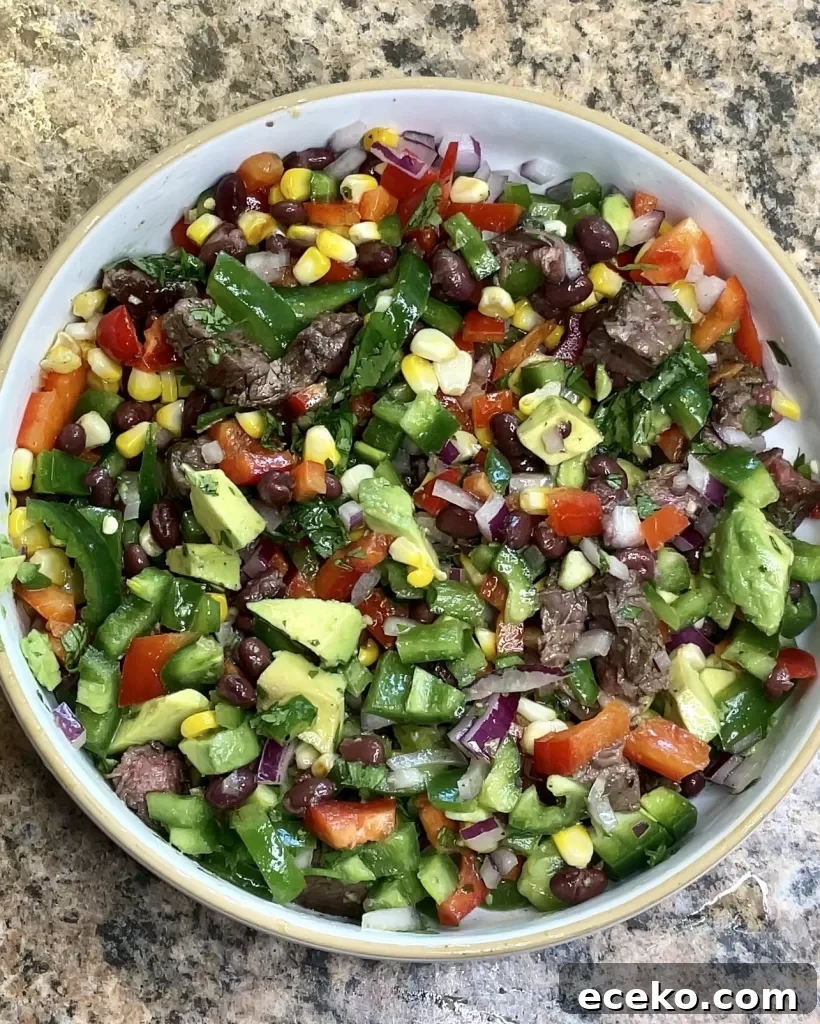 Grilled Steak and Roasted Corn Salad